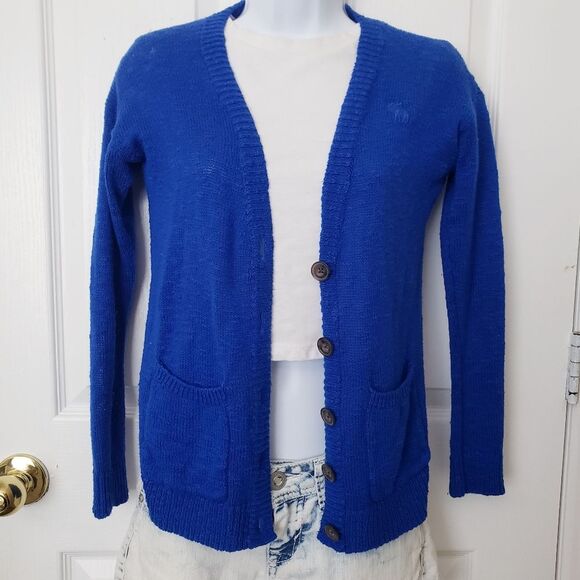 Abercrombie Kids Blue Cardigan Girls Size Medium - Picture 5 of 11